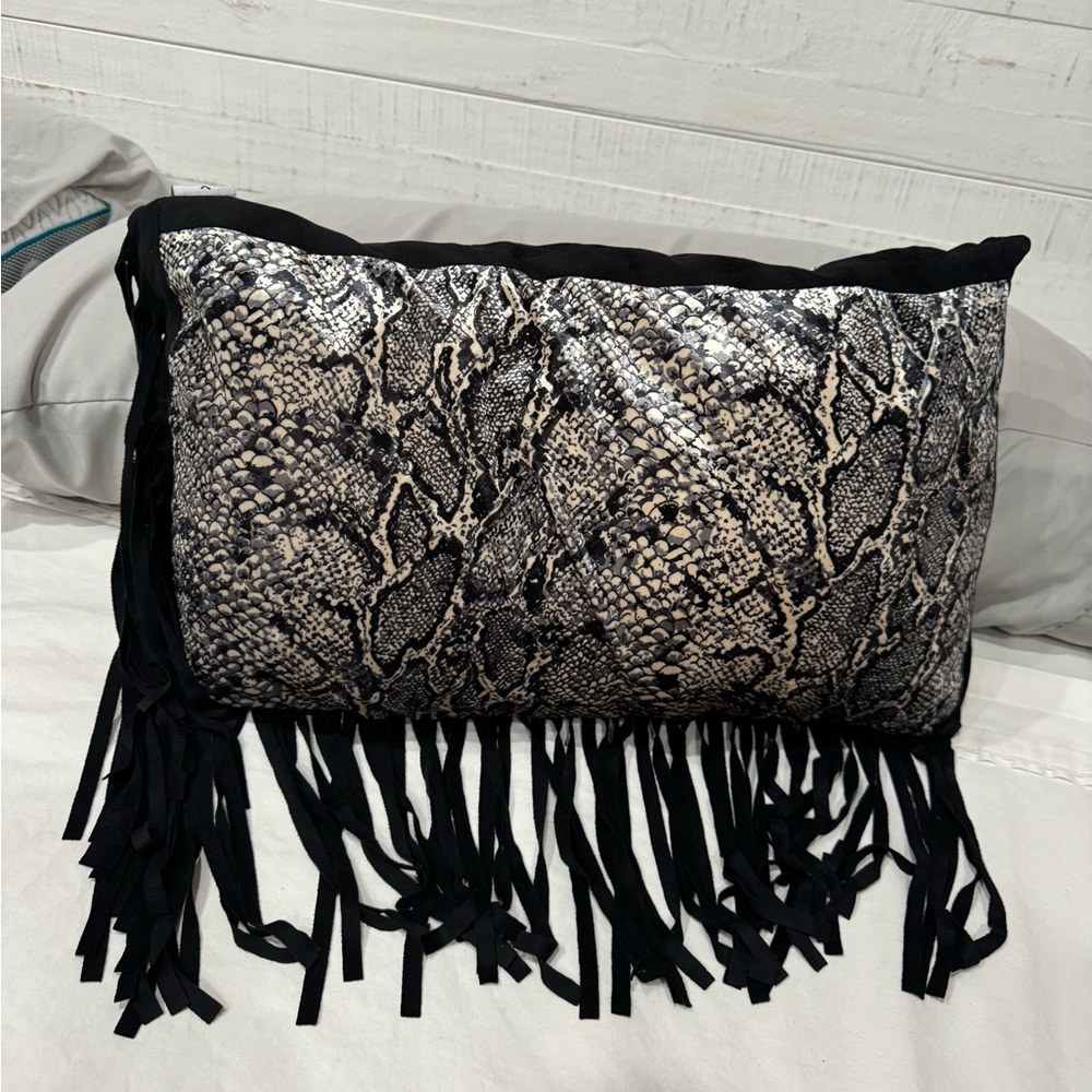 Crazy Train Snake Throw Pillow 🖤